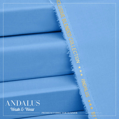 Sky Blue - Andalus - Wash & Wear Fabric