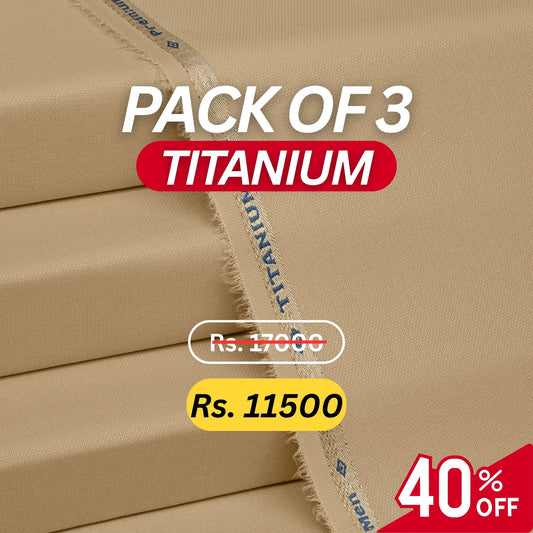 Bundle Pack of Any 3 Titanium Wash & Wear (Flat 40% Off)
