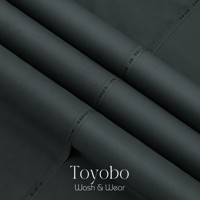 Charcoal - Toyobo Korean - Blended Fabric