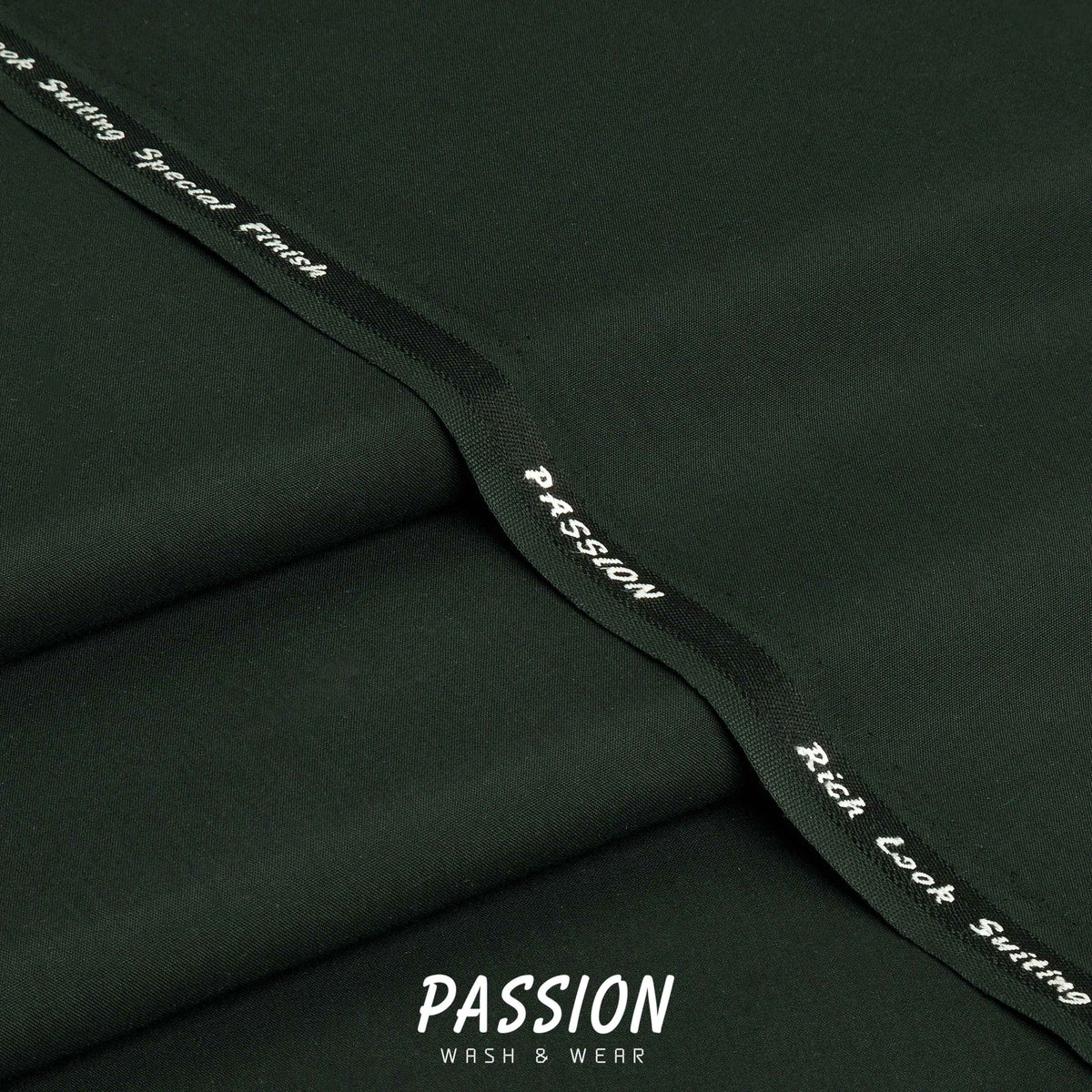 Bottle Green Passion wash & wear unstitched fabric, 4 metres – Faateh