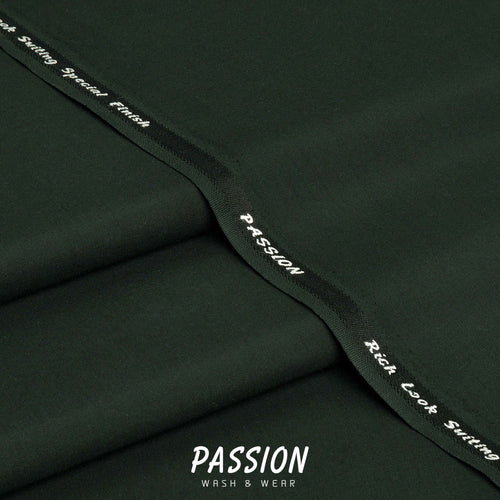 Bottle Green Passion wash & wear unstitched fabric, 4 metres – Faateh