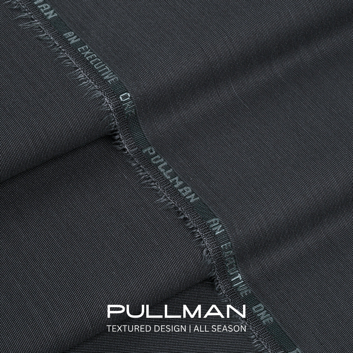 Charcoal Pull Man self-textured wash & wear unstitched fabric, 4 metres – Faateh