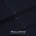 Navy Blue Pull Man self-textured wash & wear unstitched fabric, 4 metres – Faateh