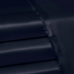 Blue - Chamak Cotton Satin - Semi Stiff