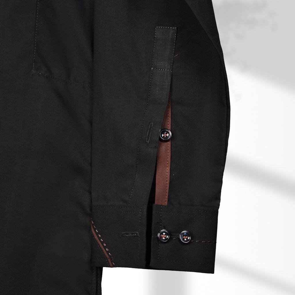 Designer - Black Blended Kameez Shalwar - Faateh Store