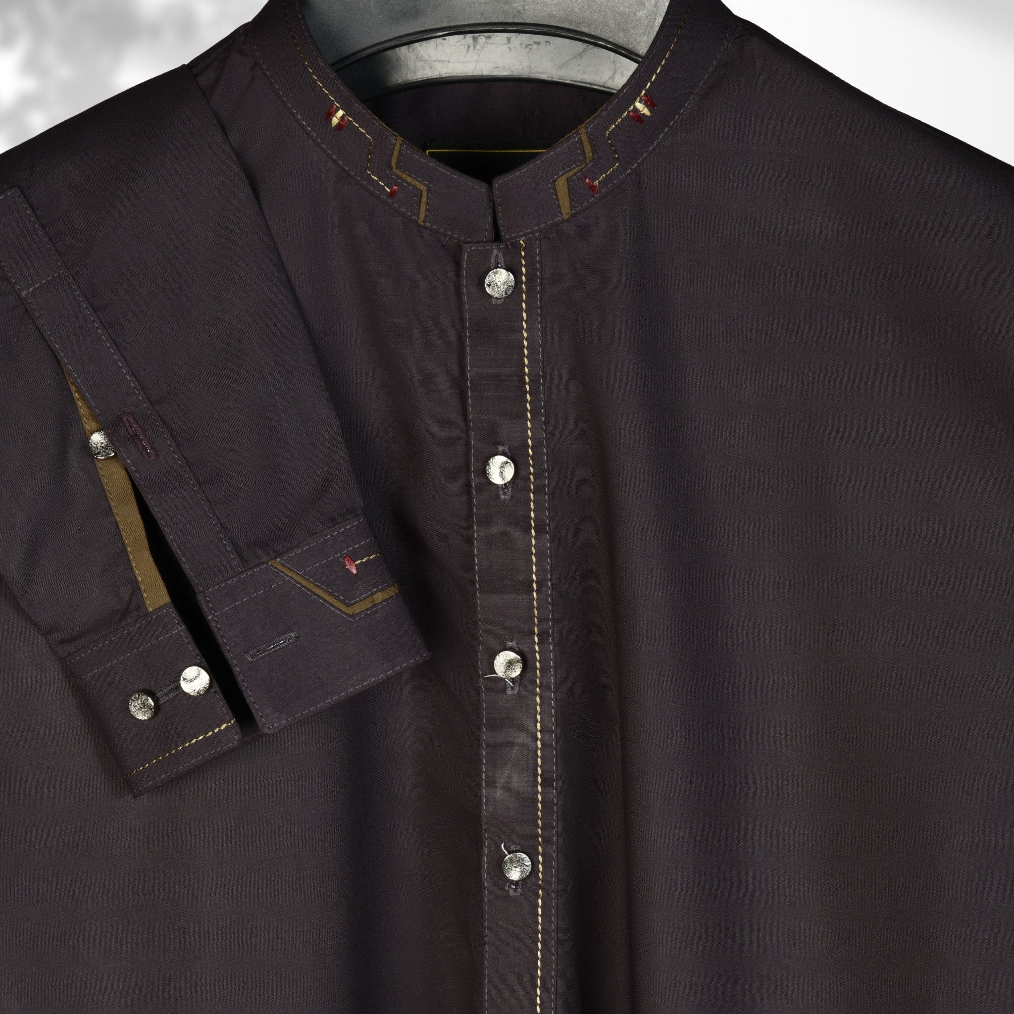 Designer -Maroon Blended Kameez Shalwar - Faateh Store