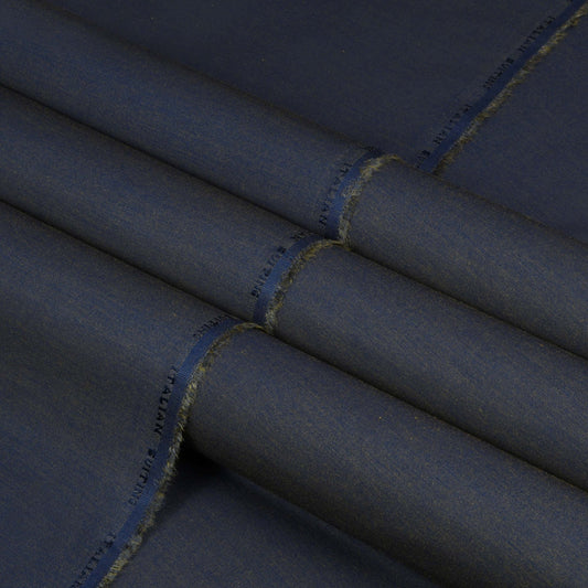 Indigo - Italian Suiting- Two Tone Blended Fabric - 1 - Faateh Store
