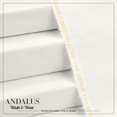 Off White - Andalus - Wash & Wear Fabric