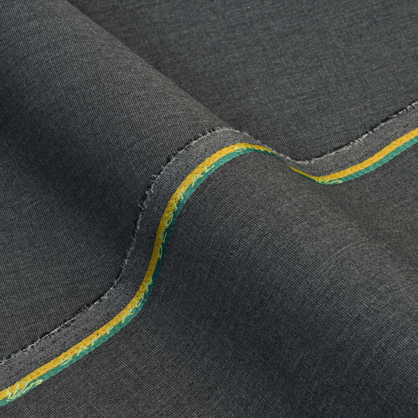 Saffron Suiting - Dark Gray - Premium Winter Fabric #1 - Faateh Store